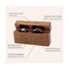 MUUJEE Home is With You Caja de doble anillo de madera_2