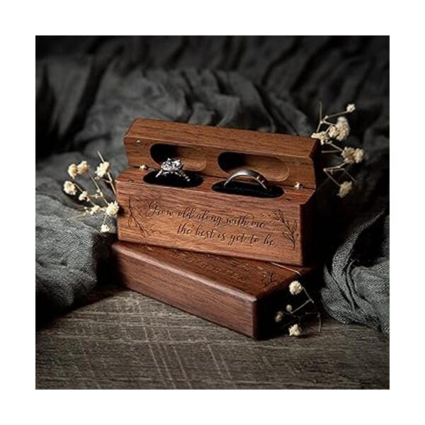 MUUJEE Grow Old Along with Me Caja delgada de madera de_3