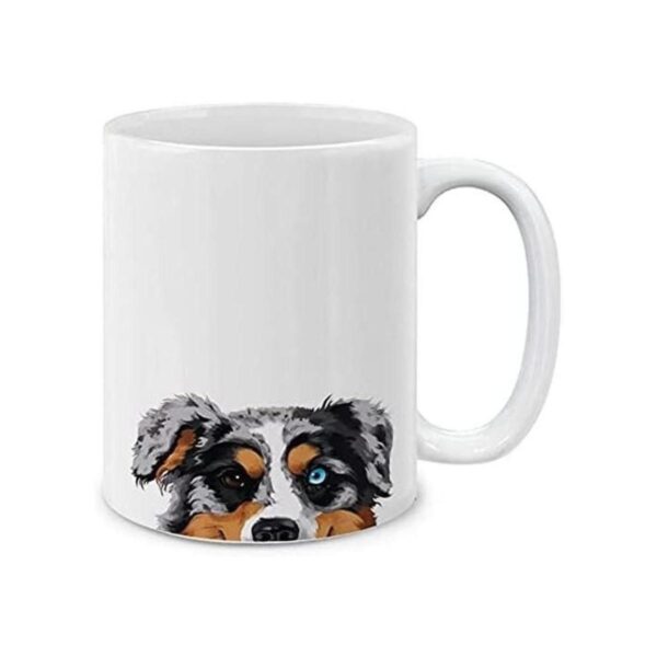 MUGBREW Merle Aussie Taza de café de cerámica de perro_1