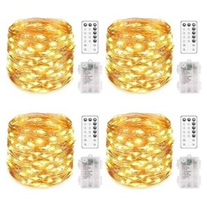 MUMUXI Paquete de 4 luces LED de 20 pies funciona con