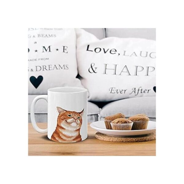 MUGBREW Cute Smirking Orange Tabby Cat Taza de café de
