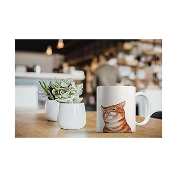 MUGBREW Cute Smirking Orange Tabby Cat Taza de café de