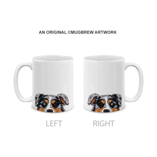 MUGBREW Merle Aussie Taza de café de cerámica de perro_2