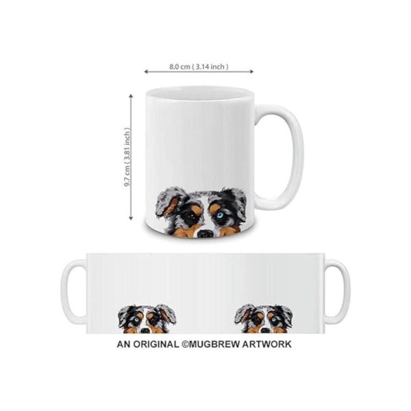 MUGBREW Merle Aussie Taza de café de cerámica de perro_4