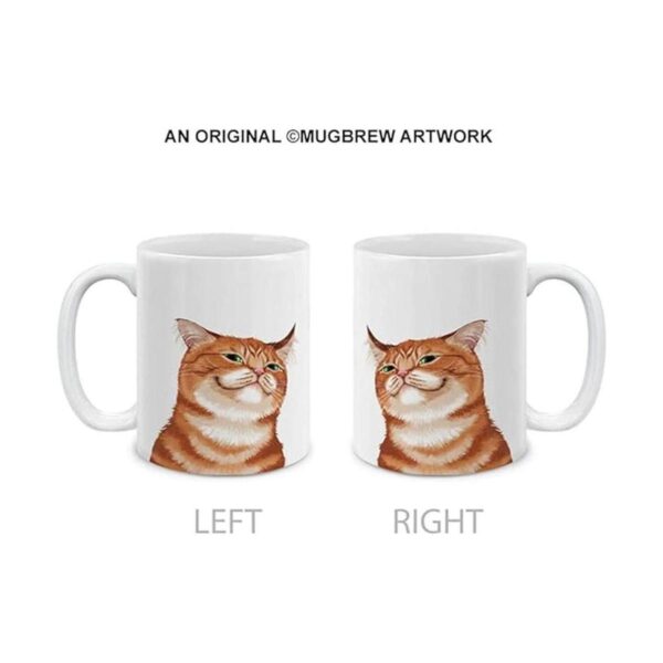 MUGBREW Cute Smirking Orange Tabby Cat Taza de café de