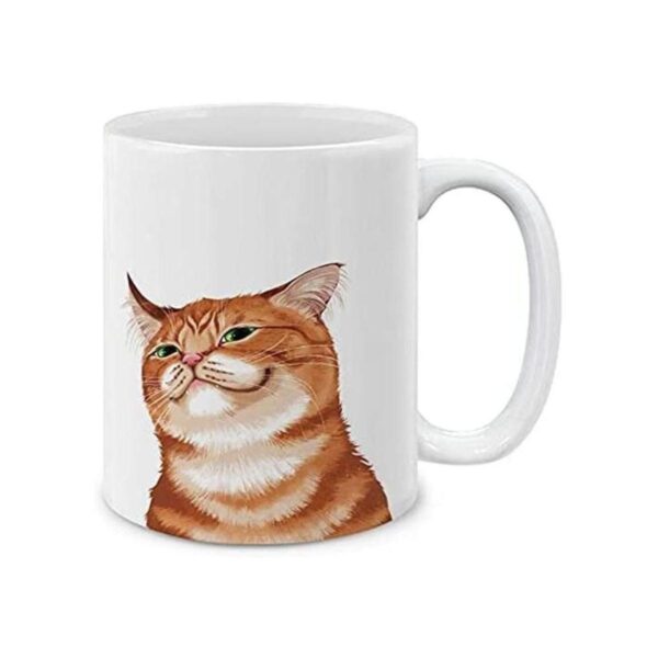 MUGBREW Cute Smirking Orange Tabby Cat Taza de café de
