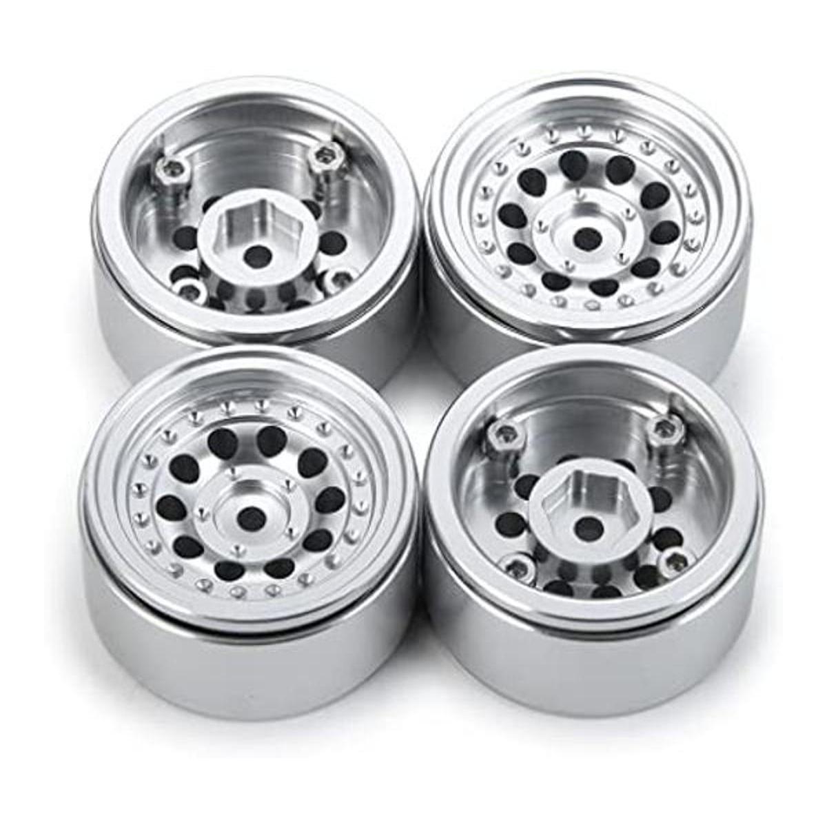 MORLORDY 4 llantas de aleación de aluminio RC de 1.0