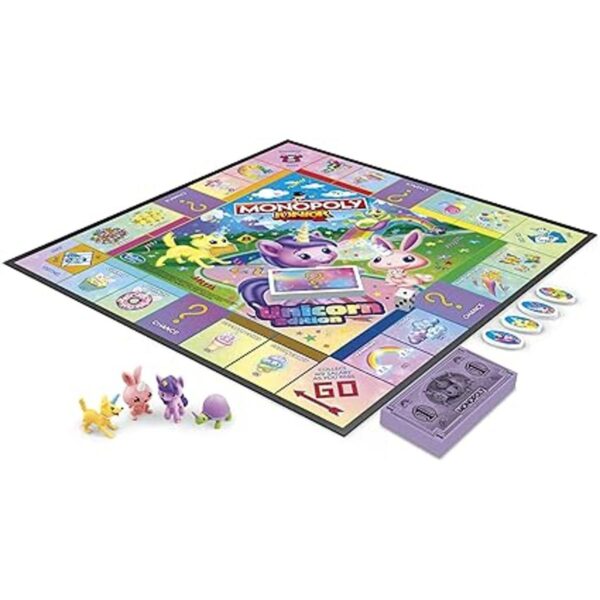 MONOPOLY Junior Juego de mesa Unicorn Edition para 2 a 4_4