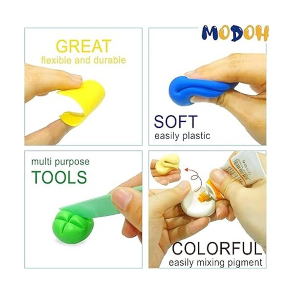 MODOH Arcilla de porcelana flexible de secado al aire_4