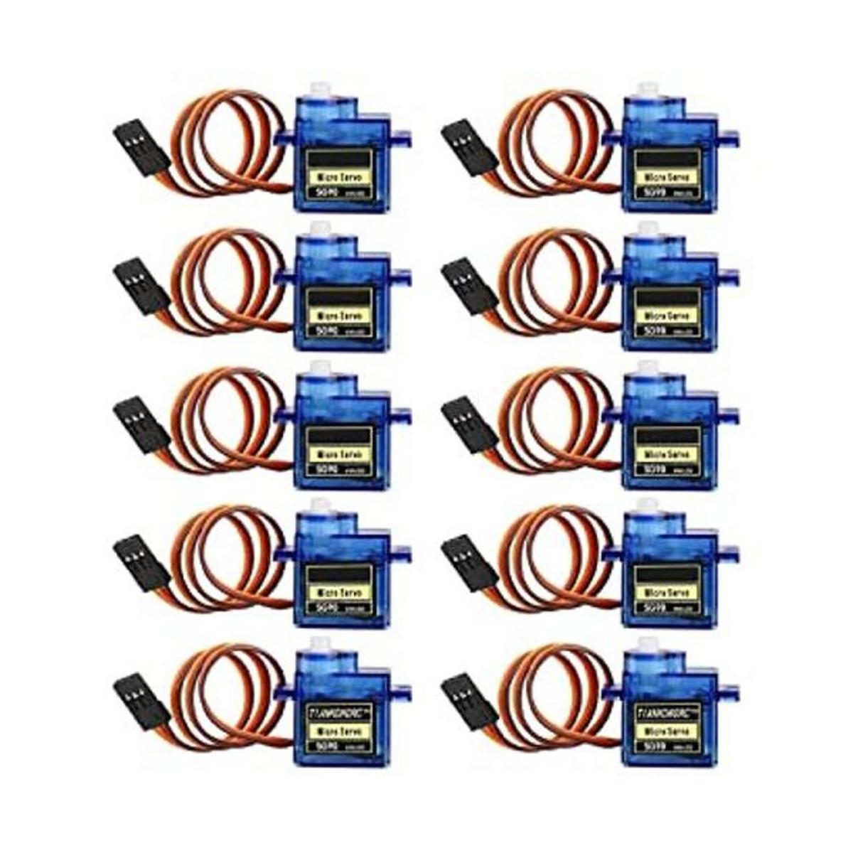 MMOBIEL Kit de 10 piezas SG90 de 0.32 oz de micro