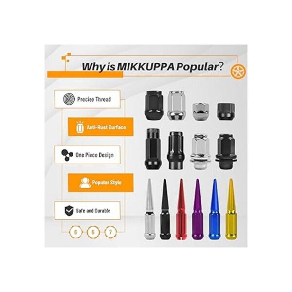 MIKKUPPA Tuercas de tuerca M12 x 1.5 Repuesto para_2