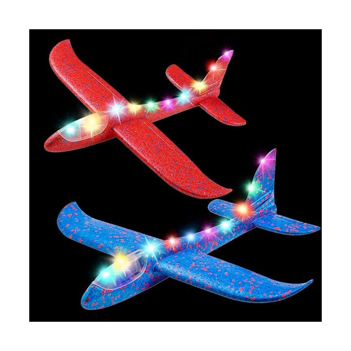 MIMIDOU 2 aviones de planeador luminosos intermitentes 2