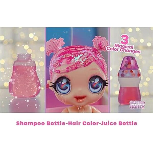 MGAS Muñeca de bebé con purpurina BABYZ con 3 colores_2