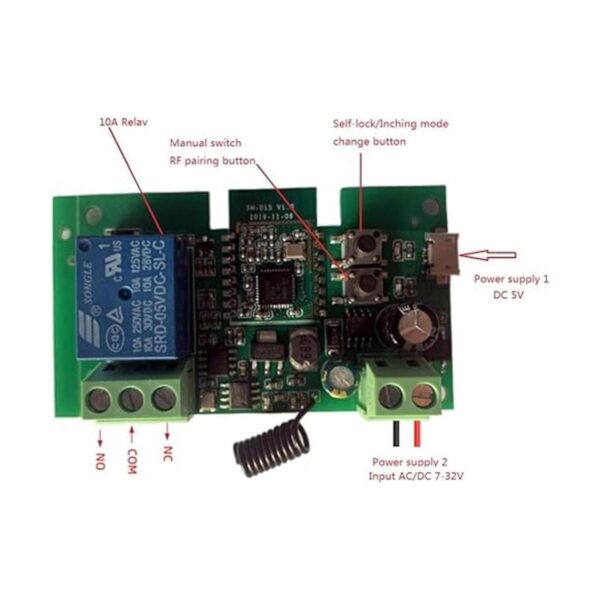 MHCOZY Interruptor de relé inteligente ZigBee de 1 canal