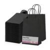 MESHA 100 bolsas de regalo negras de 5.25 x 3.75 x 8_1