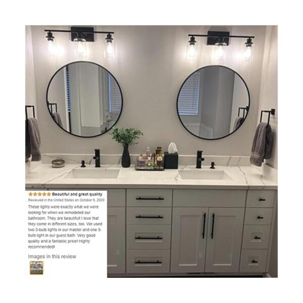 MELUCEE Lámpara de tocador de baño 3 luces aplique de_3