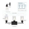 MELUCEE Lámpara de tocador de baño 3 luces aplique de_2