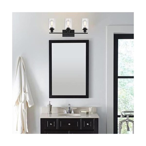 MELUCEE Lámpara de tocador de baño 3 luces aplique de_4