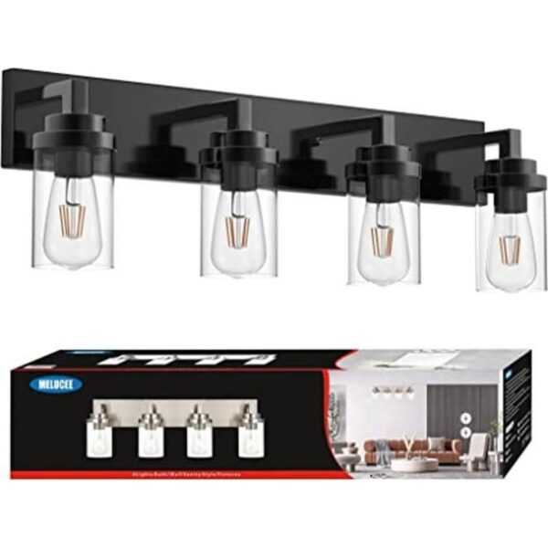 MELUCEE Luces de tocador de 4 luces sobre espejo_1