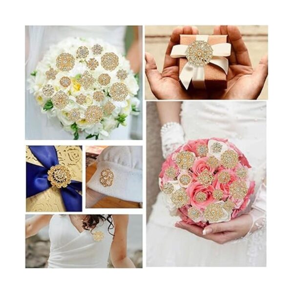 MEEDOZ Broches de ramo de boda para mujer 36 piezas de_6