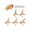 MEGREZ Soporte plegable de bambú para libros de cocina de_5