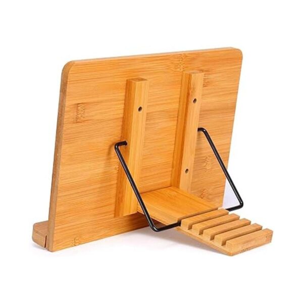MEGREZ Soporte plegable de bambú para libros de cocina de_6