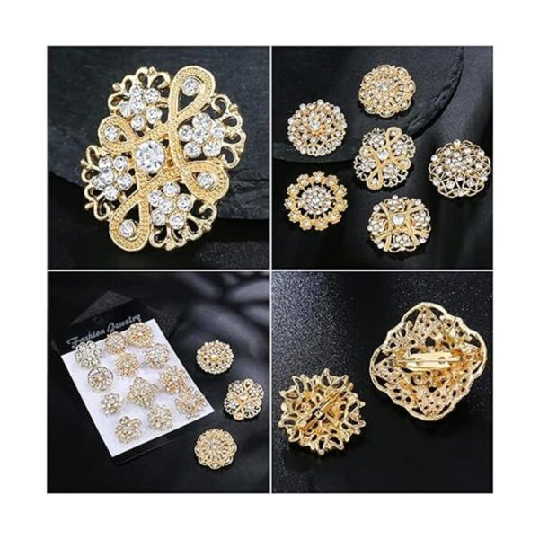 MEEDOZ Broches de ramo de boda para mujer 36 piezas de_5