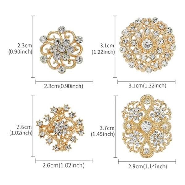 MEEDOZ Broches de ramo de boda para mujer 36 piezas de_2