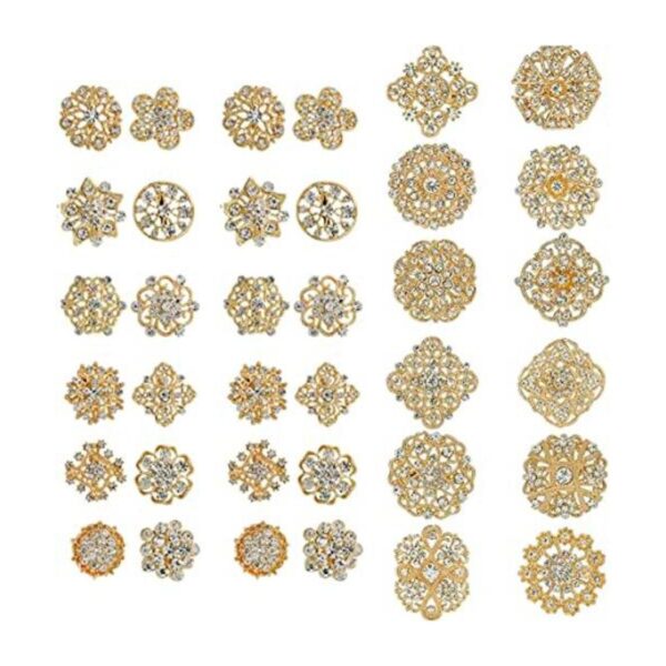 MEEDOZ Broches de ramo de boda para mujer 36 piezas de_1