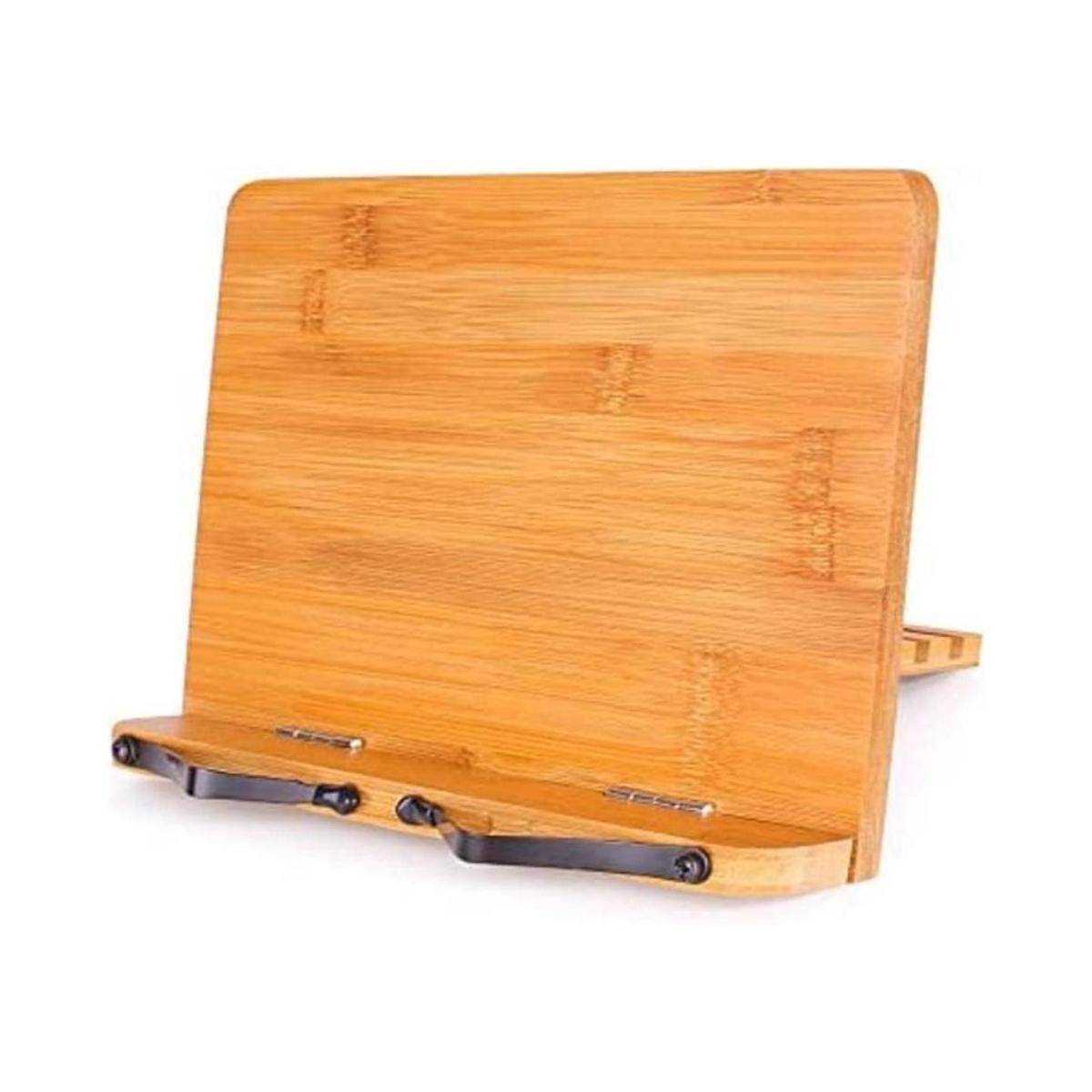 MEGREZ Soporte plegable de bambú para libros de cocina de