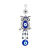 ME9UE Colgante con diseño de búho de ojo malvado azul de