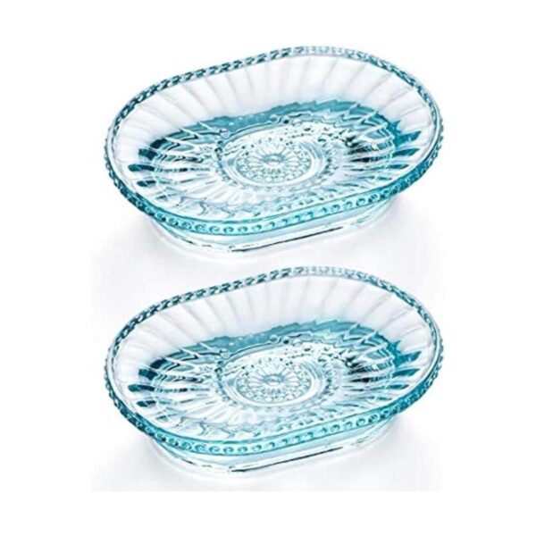 MDLUU Jabonera de cristal soporte de jabón de barra en