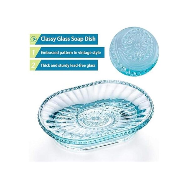 MDLUU Jabonera de cristal soporte de jabón de barra en