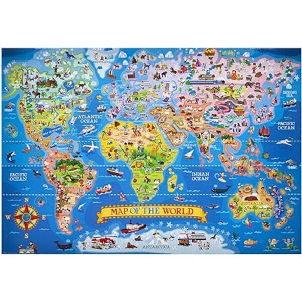 MAZYPO Rompecabezas de 200 piezas de mapa mundial de_2