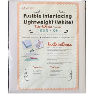 MAROBEE Interfaz blanco fusible ligero no tejido para