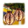 MAGGIFT Paquete de 2 linternas solares colgantes retro con