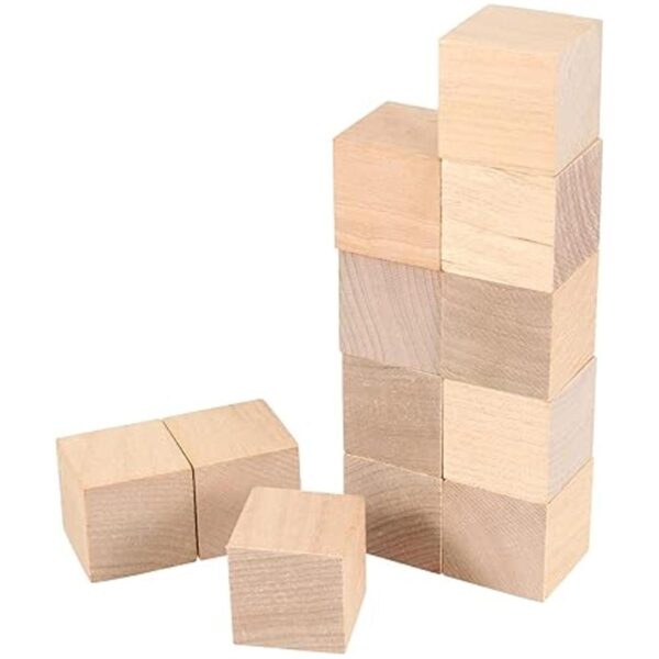 MAHIONG 200 cubos de madera de 1 pulgada bloques de