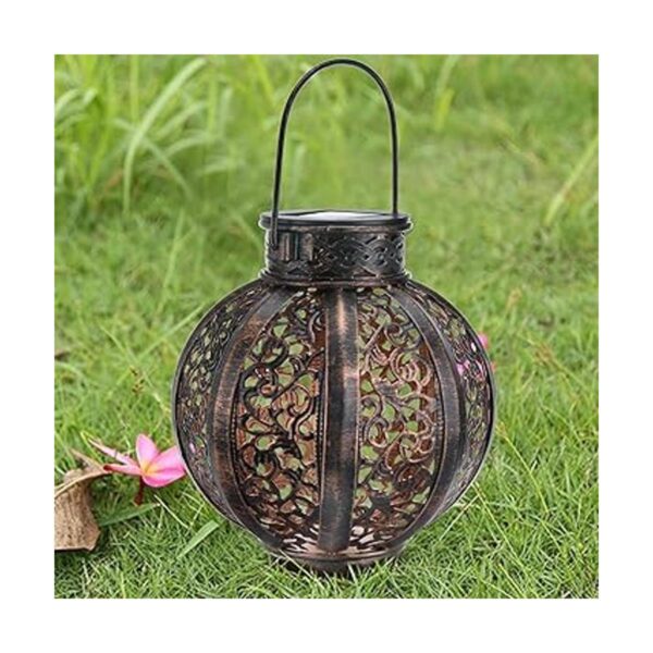 MAGGIFT Paquete de 2 linternas solares colgantes retro con