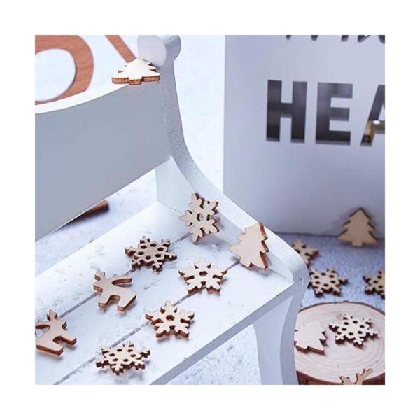 MACTING 150 adornos de Navidad de madera sin terminar de_6