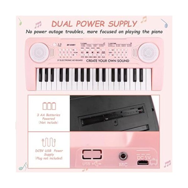 M SANMERSEN Piano de teclado para niños piano de música_4