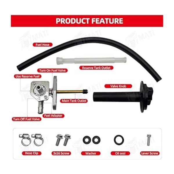 M MATI Grifo de combustible con palanca para Honda TRX250_3