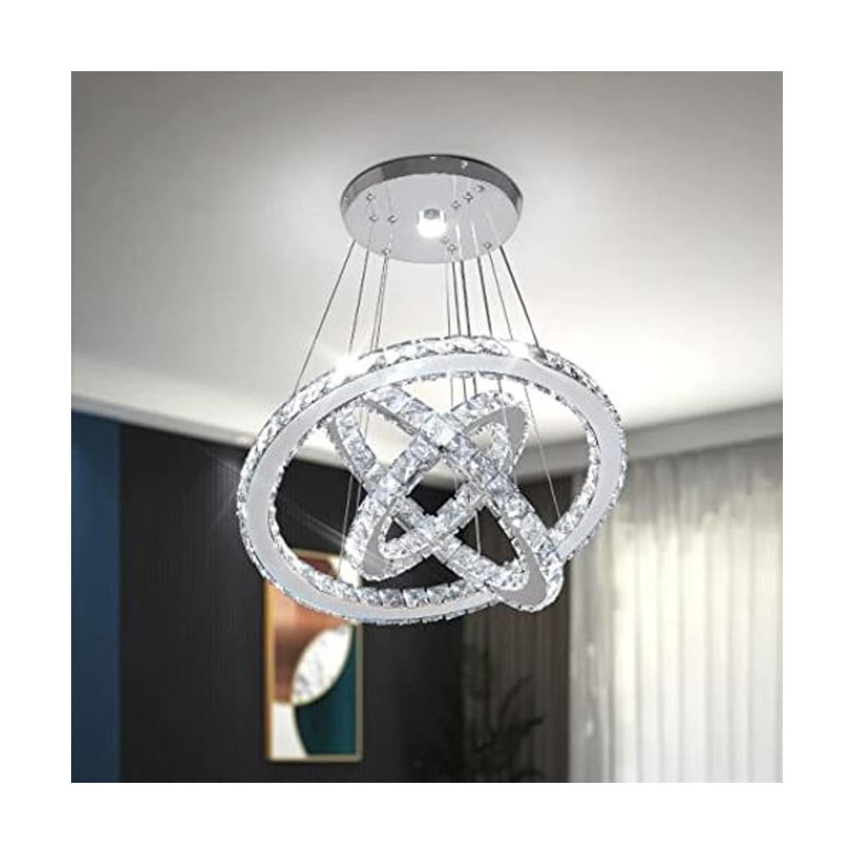 Lámparas LED de cristal modernas de 3 anillos lámpara