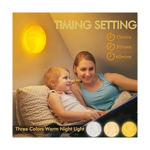 Lámpara lunar luz nocturna para niños montada en pared