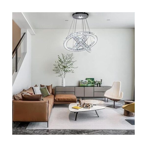 Lámparas LED de cristal modernas de 3 anillos lámpara_4