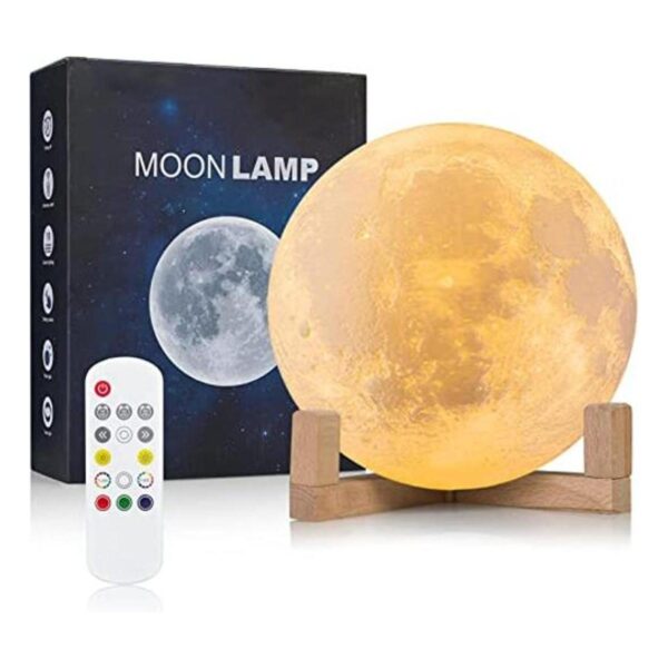 Lámpara lunar luz nocturna para niños montada en pared