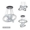 Lámparas LED de cristal modernas de 3 anillos lámpara_2