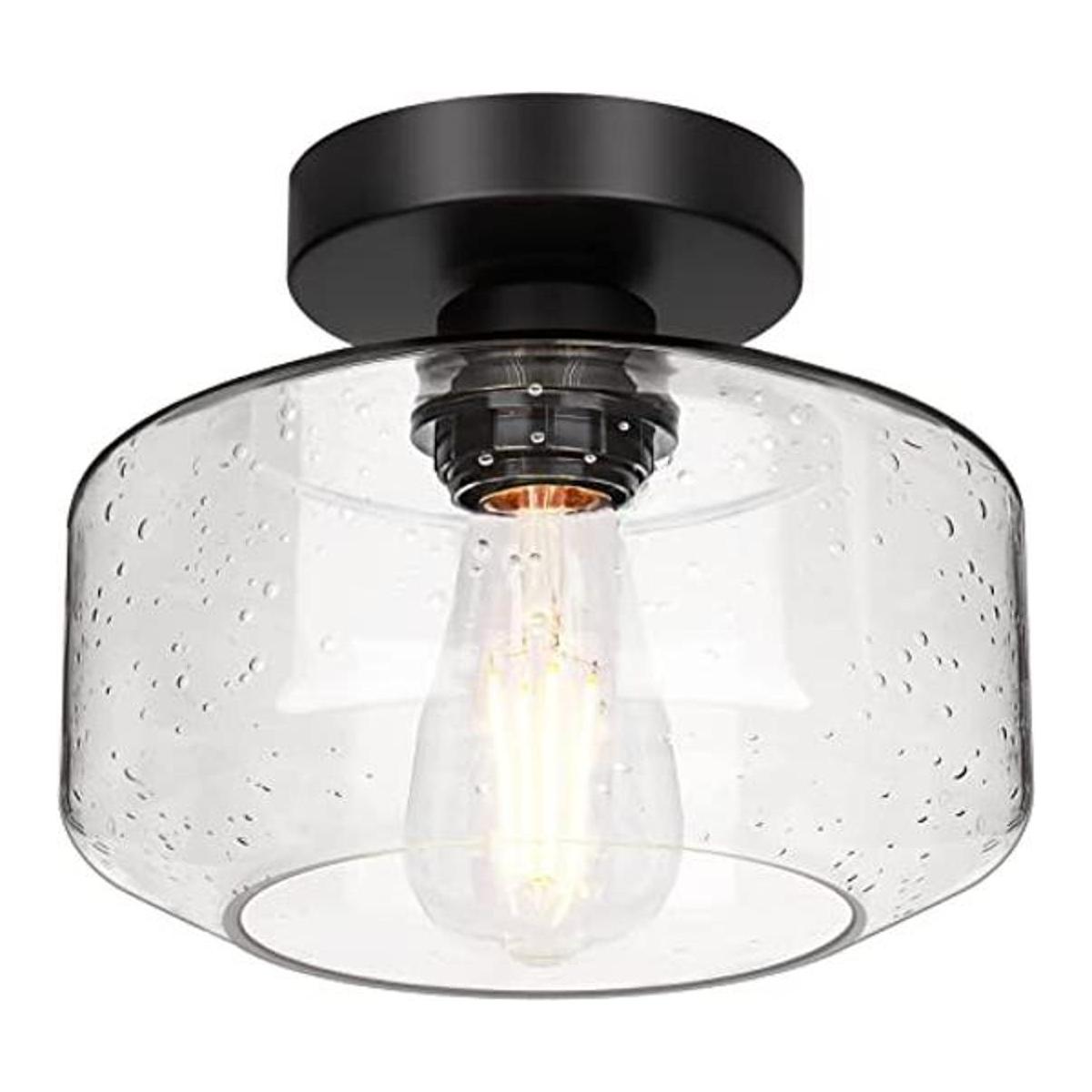Lámpara de techo industrial semiempotrada bombilla LED de