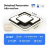 Lámpara de techo LED regulable de 62 W con control remoto_4