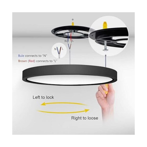 Lámpara de techo LED empotrada 12 pulgadas 24 W_2