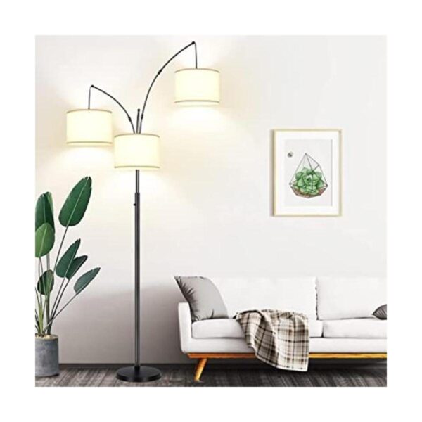 Lámpara de pie regulable 3 luces de arco para sala de_1